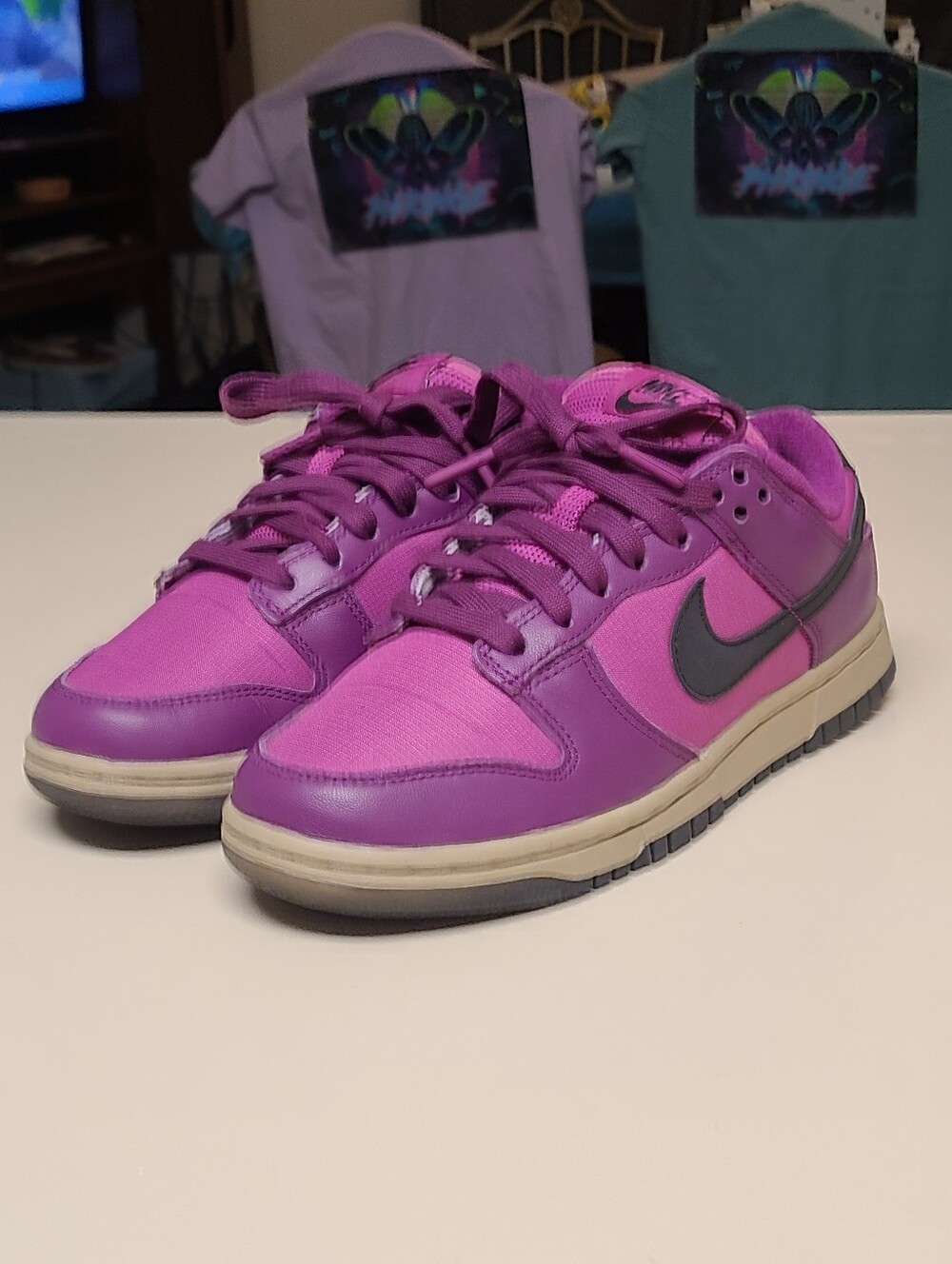 Nike Dunk Low Viotech Hot Fushia casual low top skateboard sneakers size 7